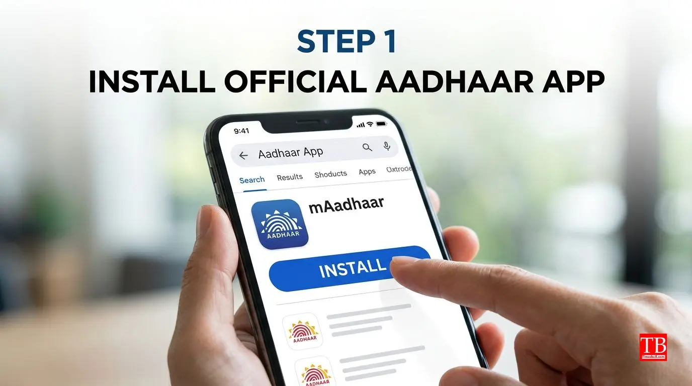 First, download the Aadhaar app