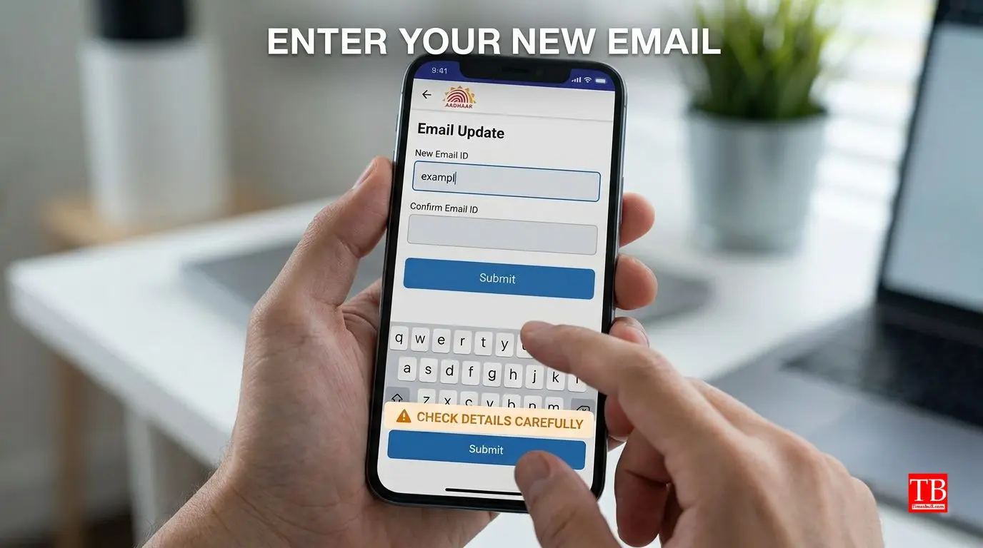 Enter the new e-mail address and confirm