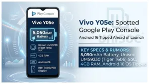 Vivo Y05e Spotted on