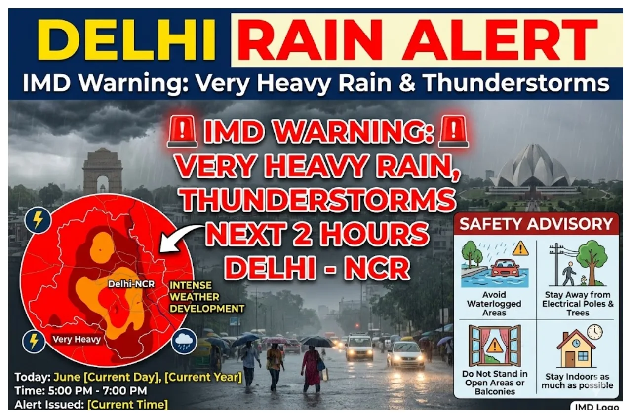 Delhi Rain Alert – IMD...