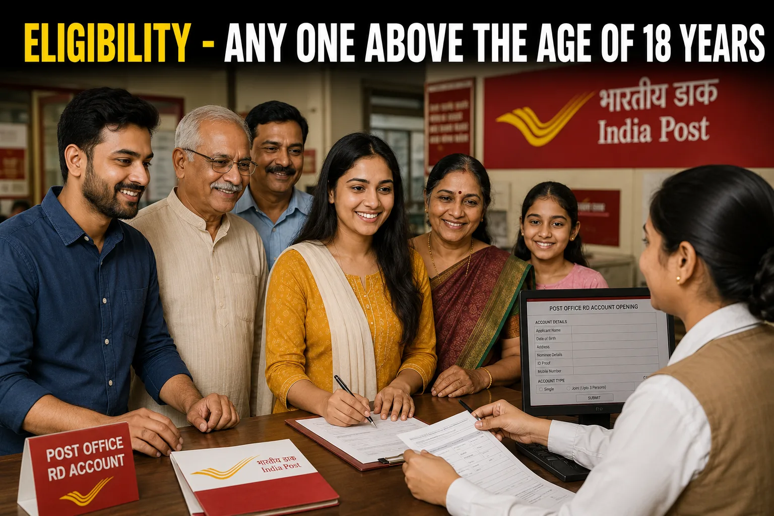 Eligibility - Any one above the age of 18 years
