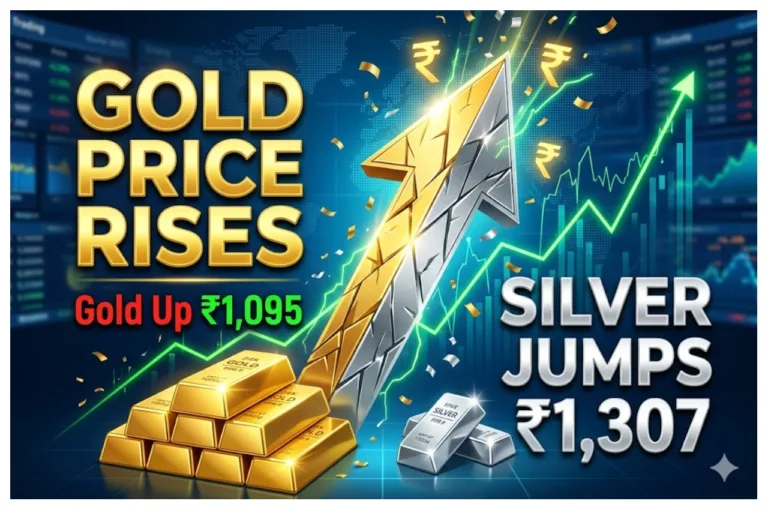 Gold Price Rises – Gold Up ₹1,095 & Silver Jumps ₹1,307, Check 24K, 22K & 14K Rates