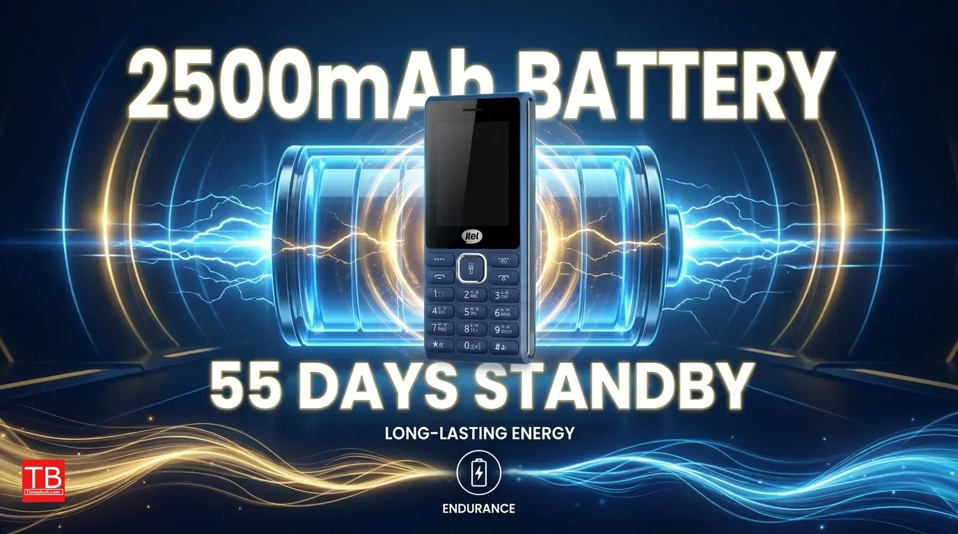 2500mAh battery with 55 days standby