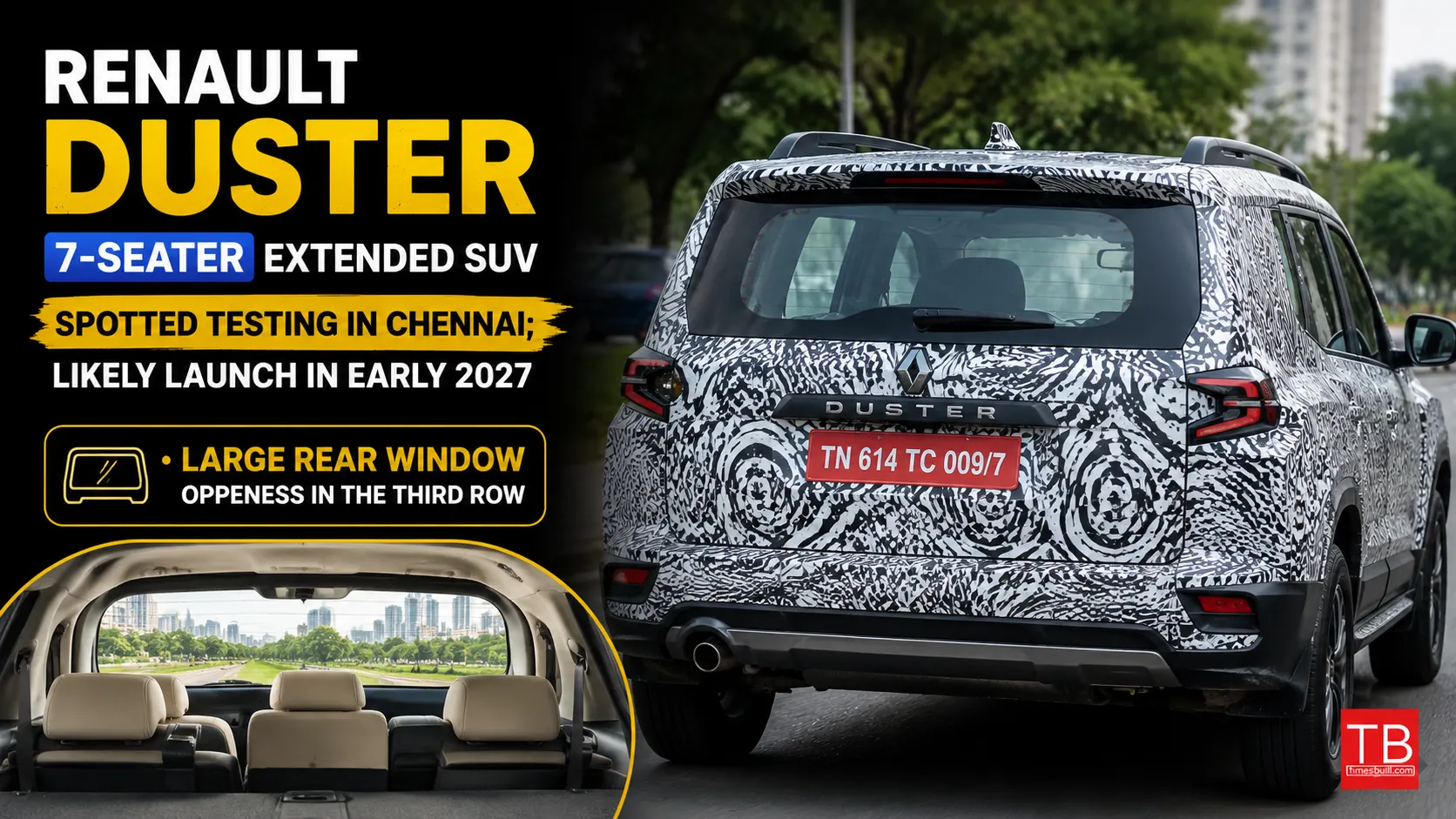 Large rear window - openness in the third row