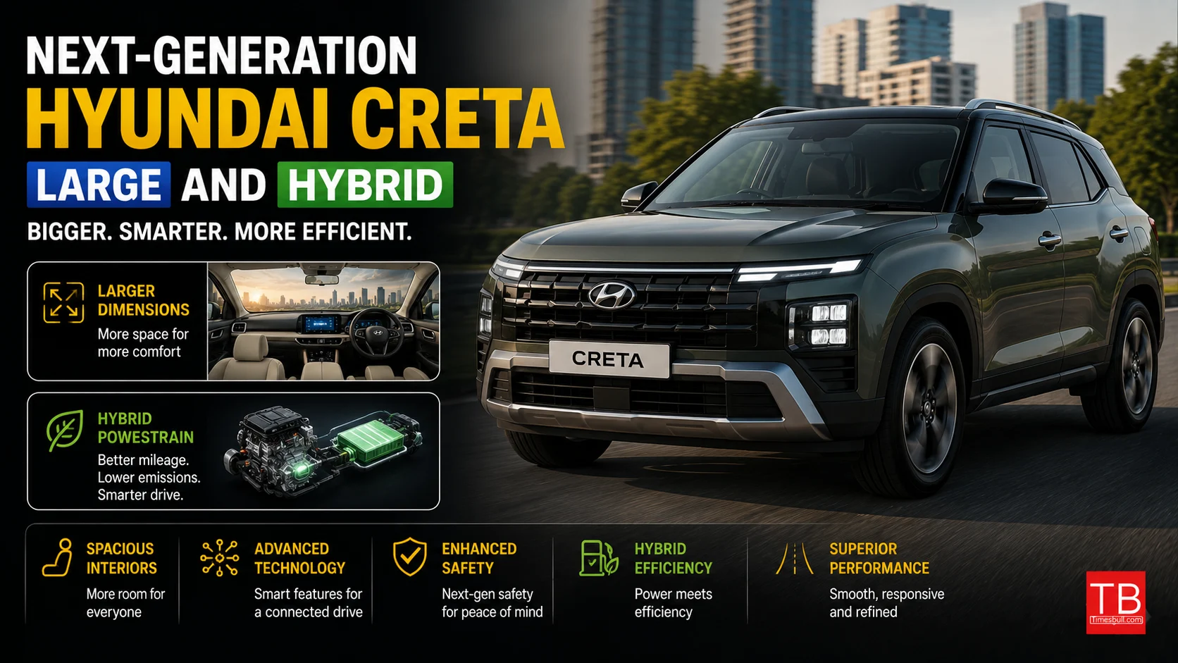 Next-Generation Hyundai Creta Large and Hybrid