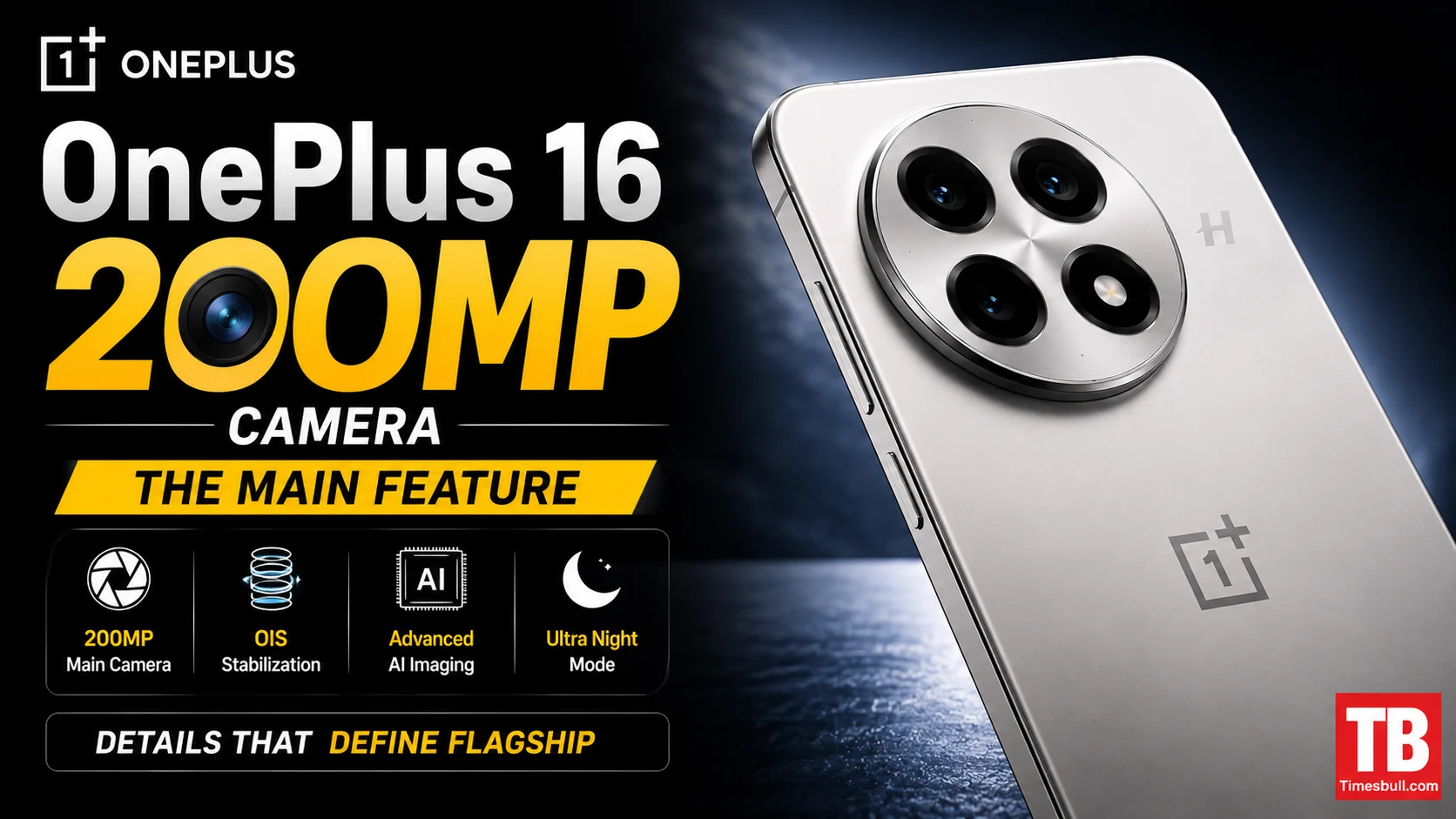 200MP camera - the main feature of OnePlus 16