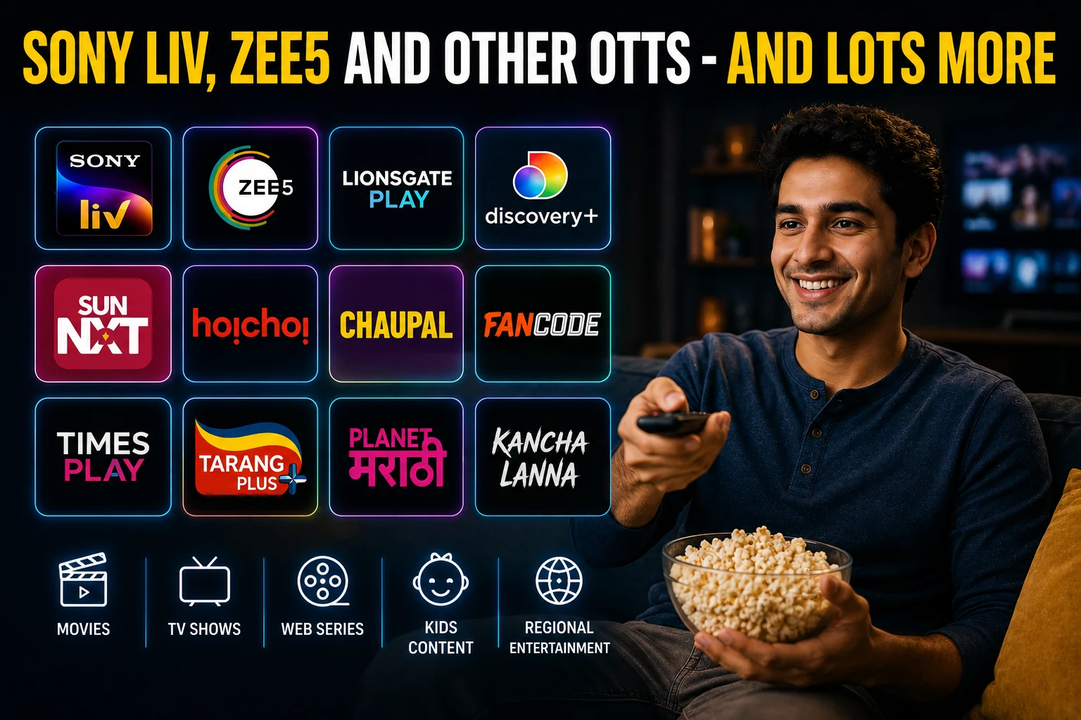 Sony LIV, ZEE5 and other OTTs - and lots more