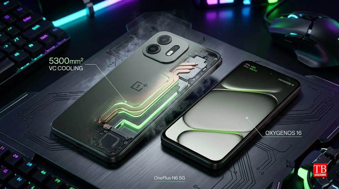 OnePlus N 6.5 G - design and cooling system