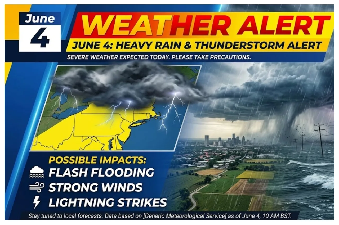 Weather Alert – Heatwave Warning in UP, Bihar & Heavy Rain-Thunderstorm Alert for Delhi, Punjab & More
