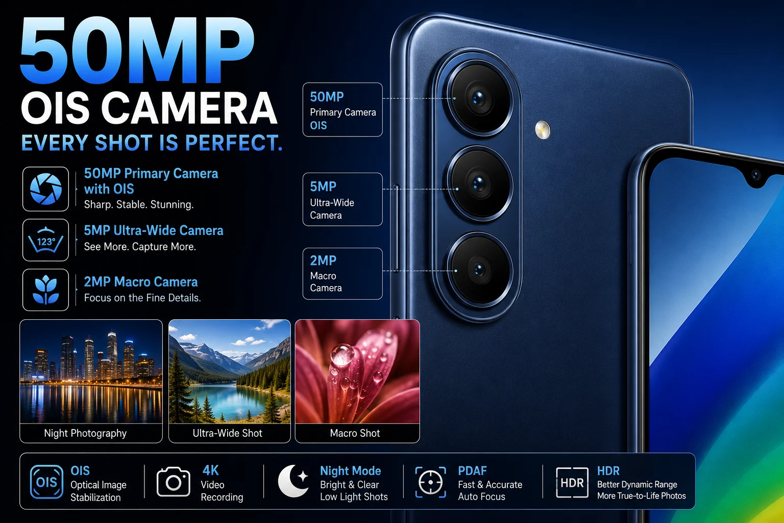 50MP OIS camera Every shot is perfect.