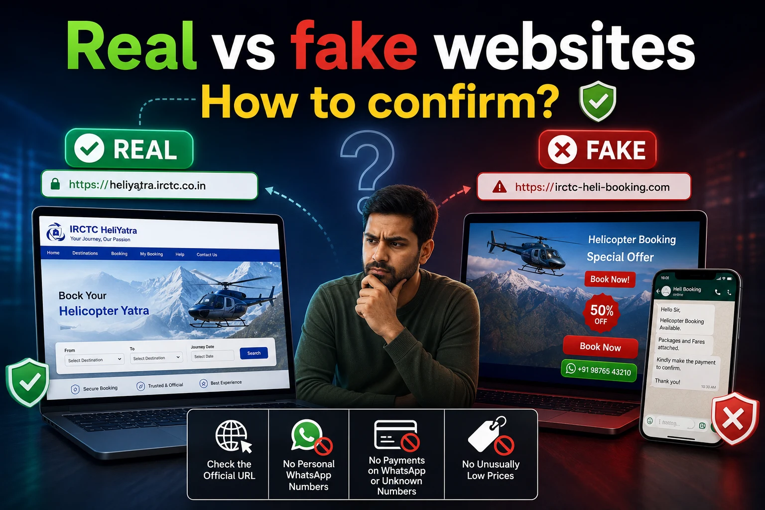 Real vs fake websites How to confirm?