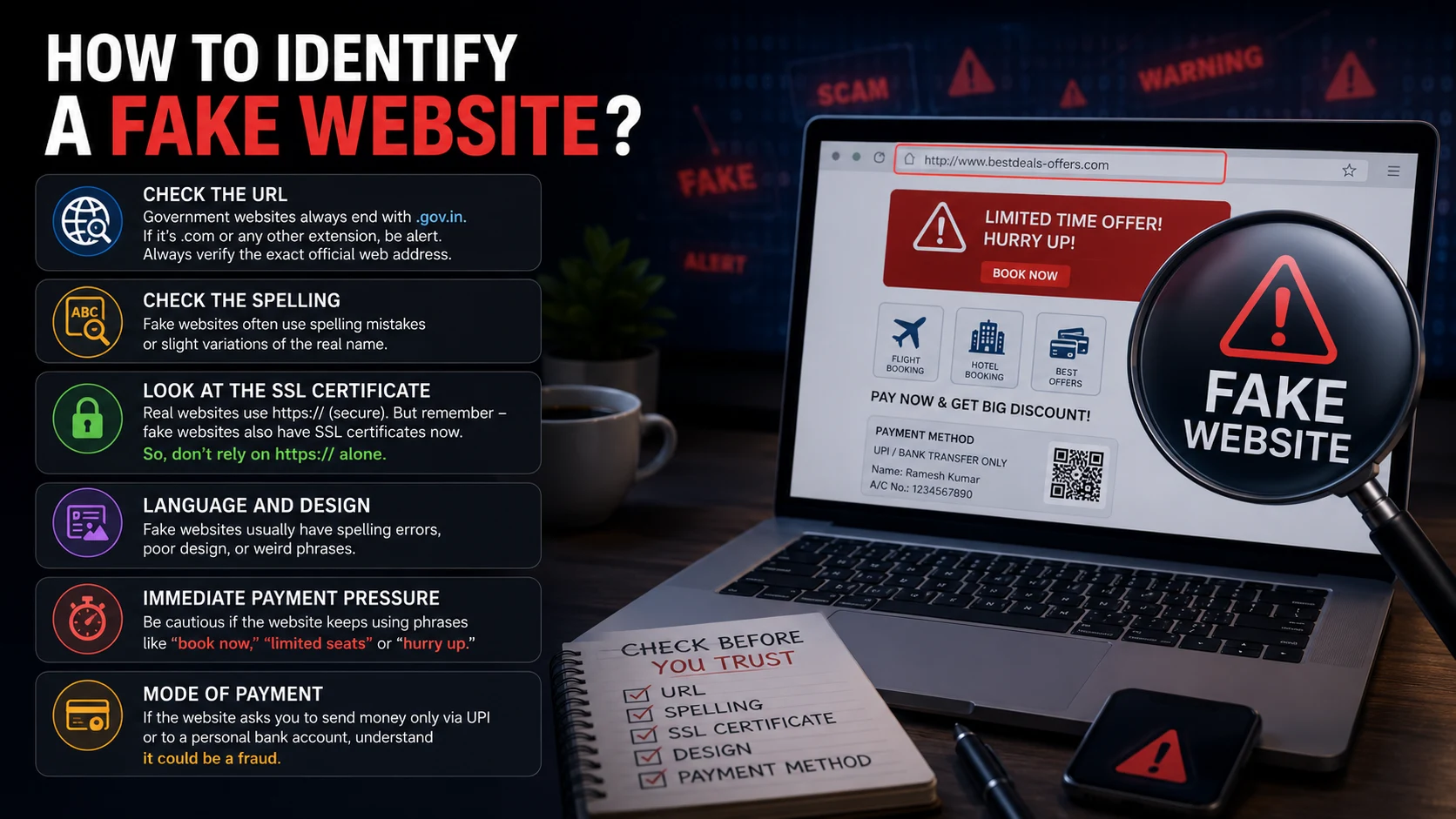How to identify a fake website?