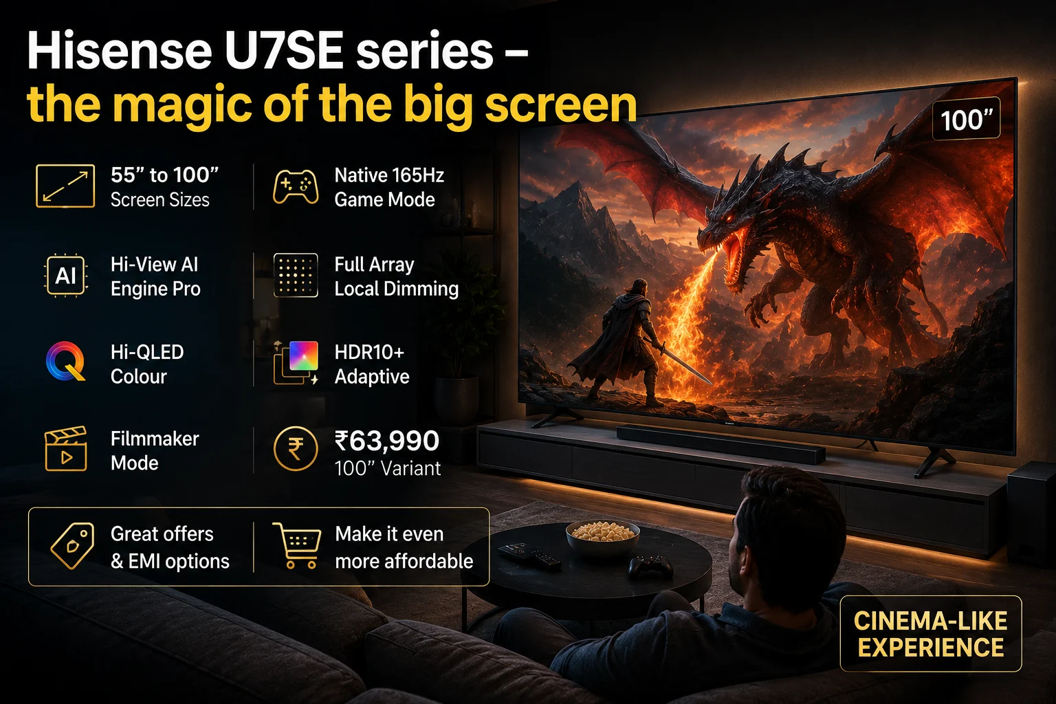 Hisense U7SE series - the magic of the big screen