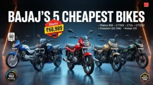 Bajaj 5 cheapest bikes: