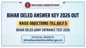 Bihar DELED Answer Key