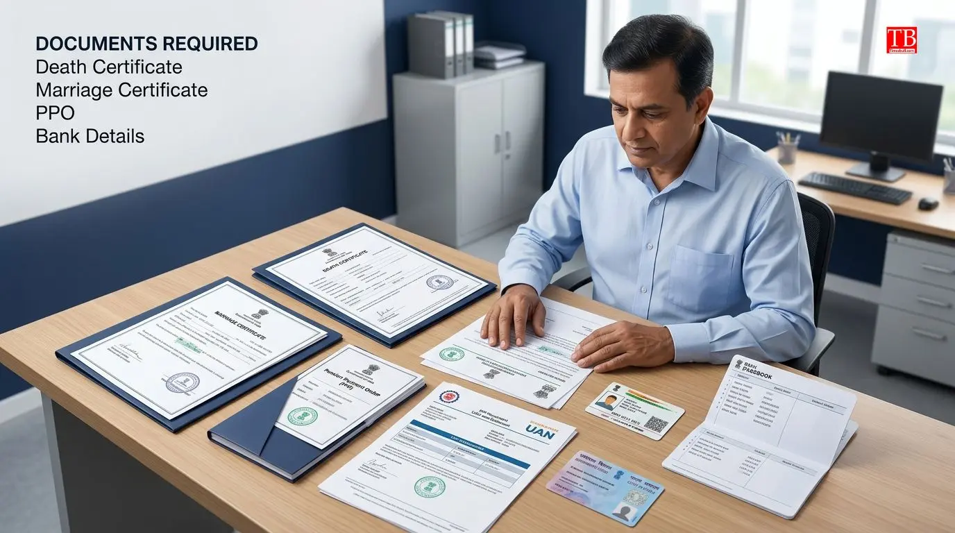 What are the documents required for family pension?