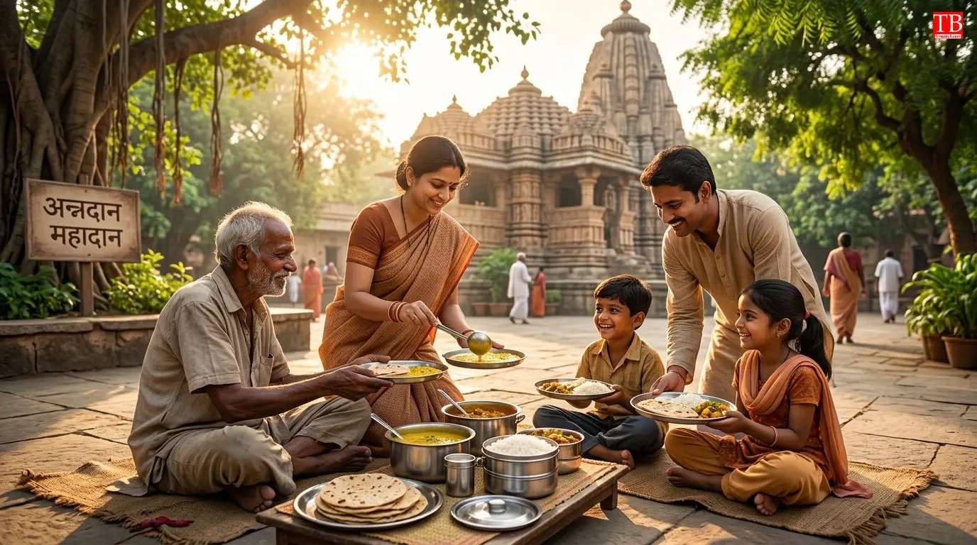 नियमित रूप से अन्नदान करना