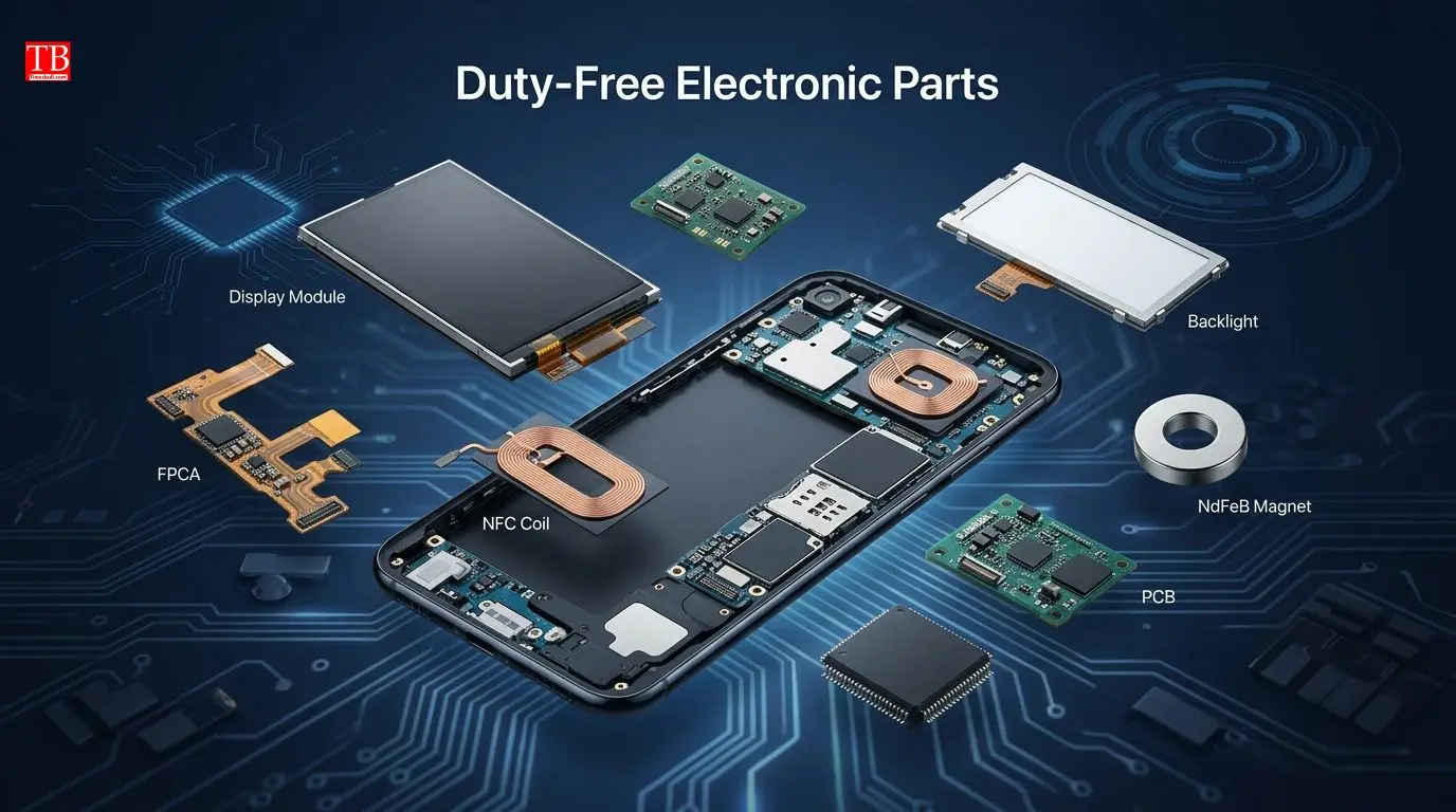 Customs duty removed on which electronic parts?