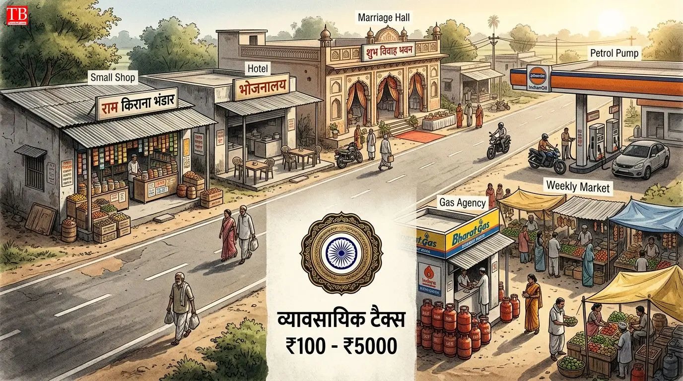व्यावसायिक प्रतिष्ठानों पर कितना टैक्स लगेगा?