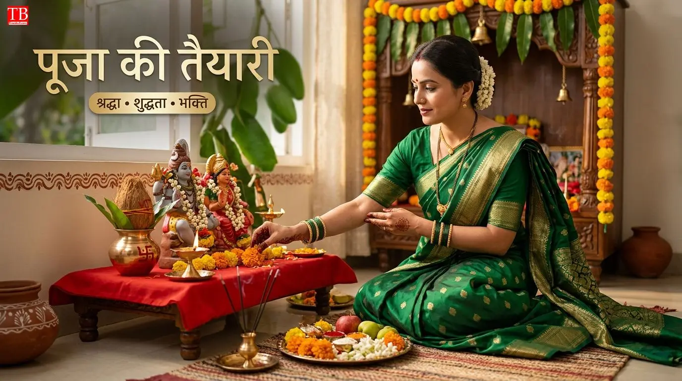 Hariyali Teej पूजा की तैयारी