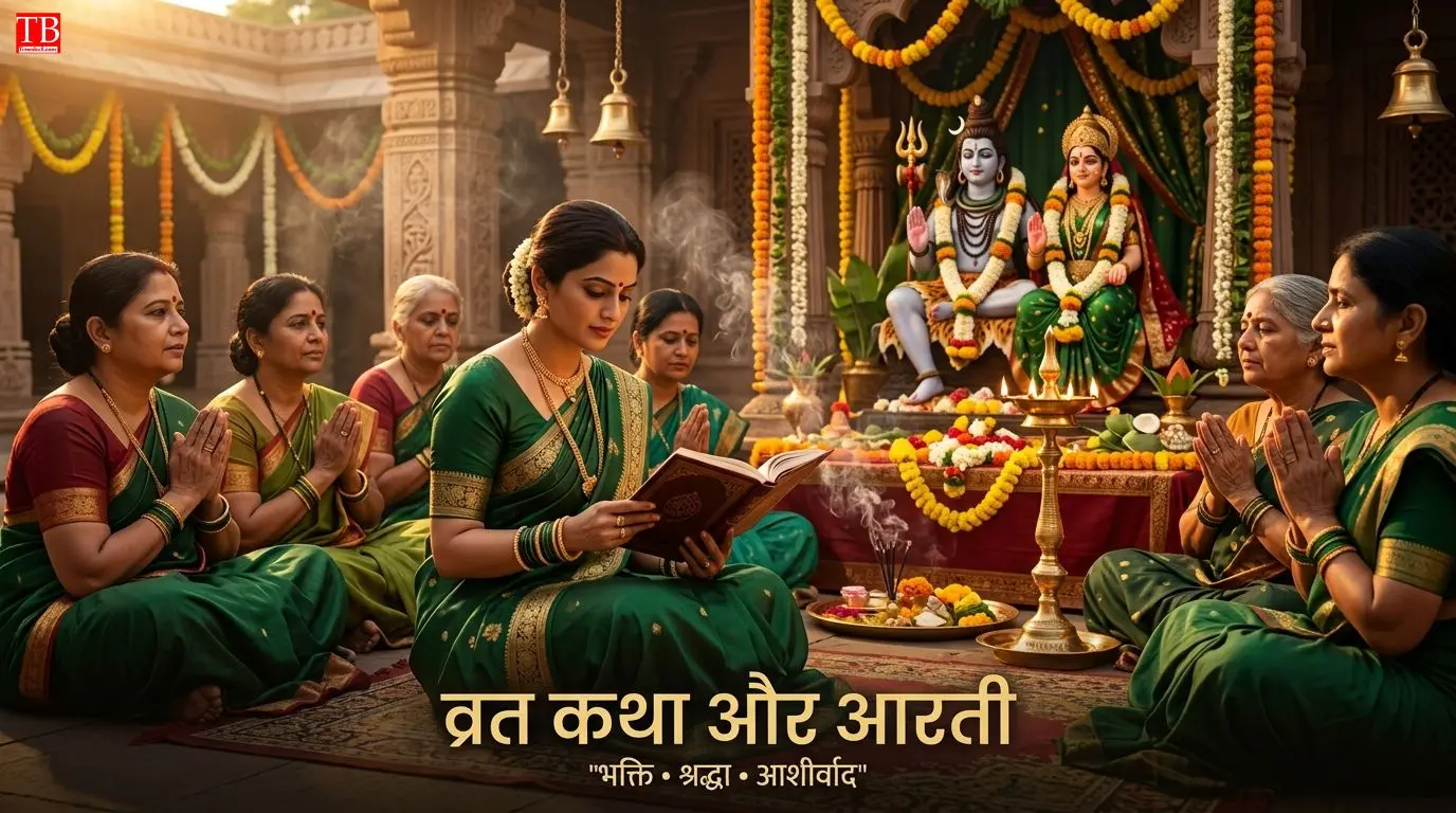 व्रत कथा का पाठ और आरती