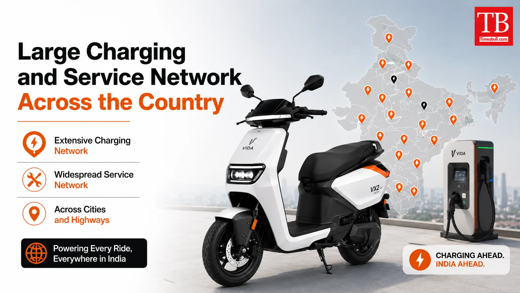 Large charging and service network across the country