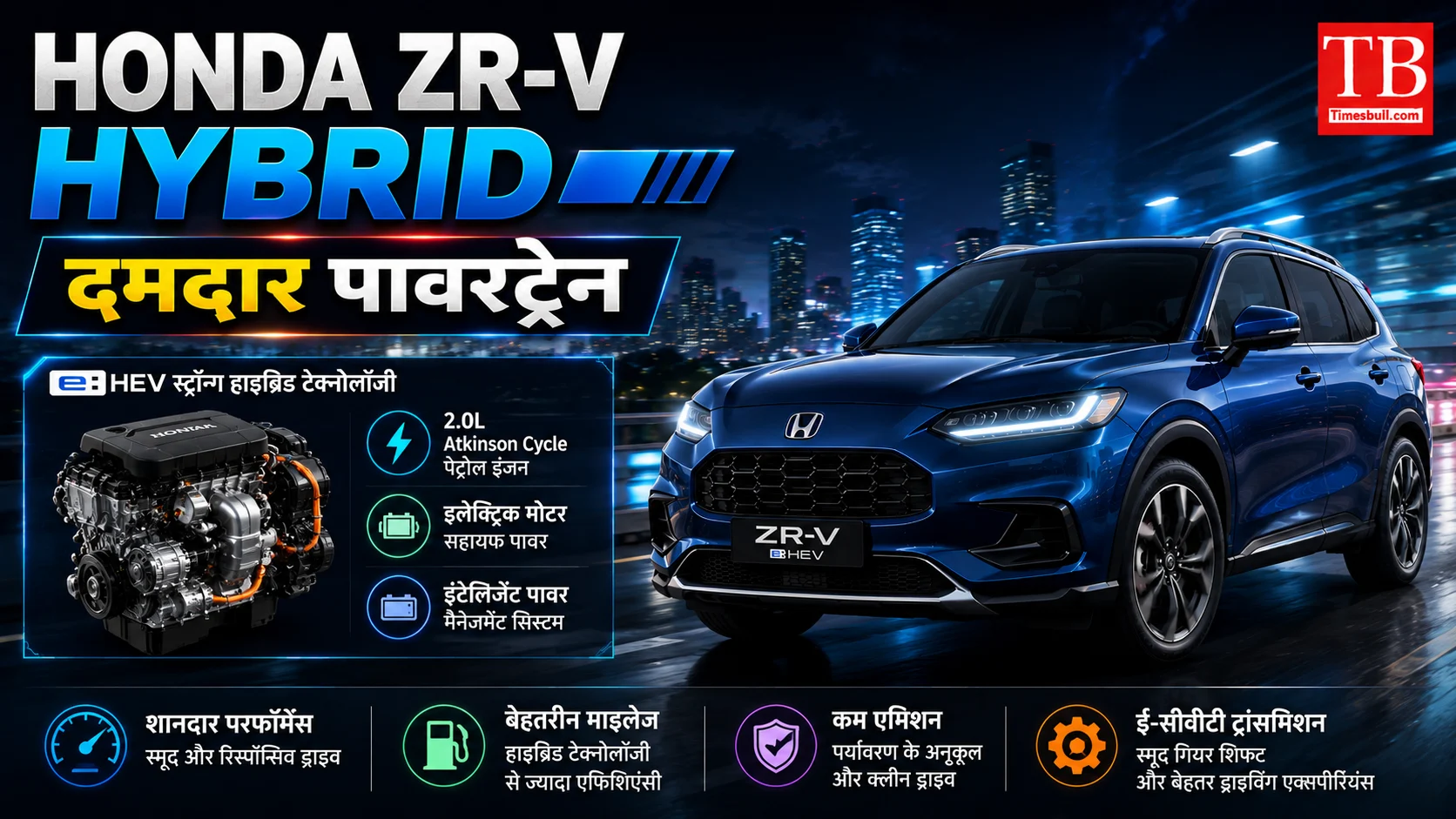 Honda ZR-V Hybrid: दमदार पावरट्रेन