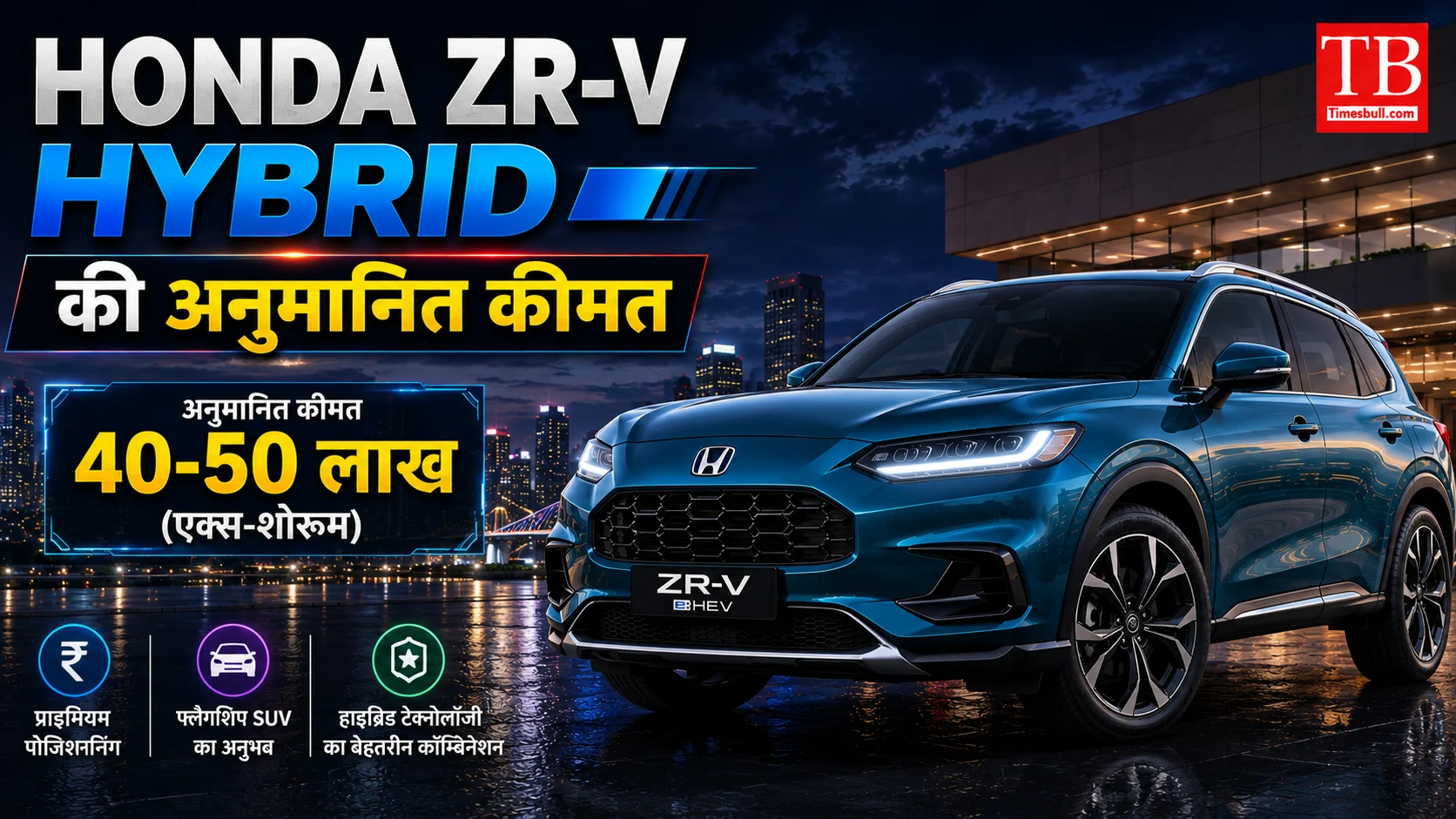 Honda ZR-V Hybrid की अनुमानित कीमत