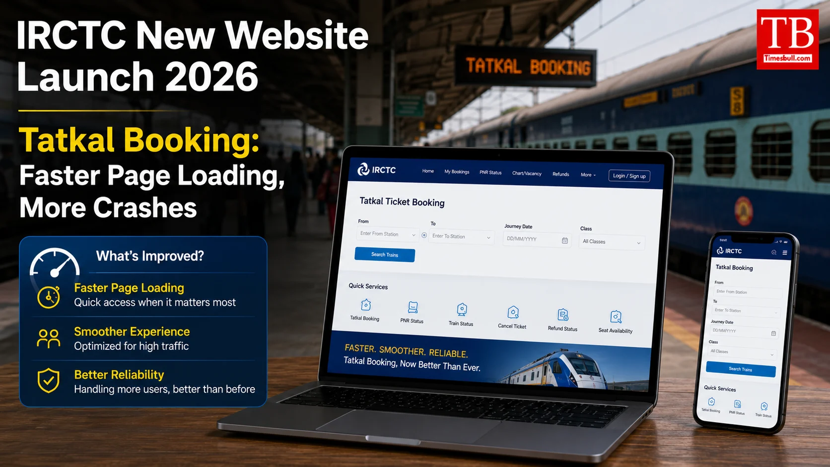 Tatkal Booking: Faster Page Loading, More Crashes