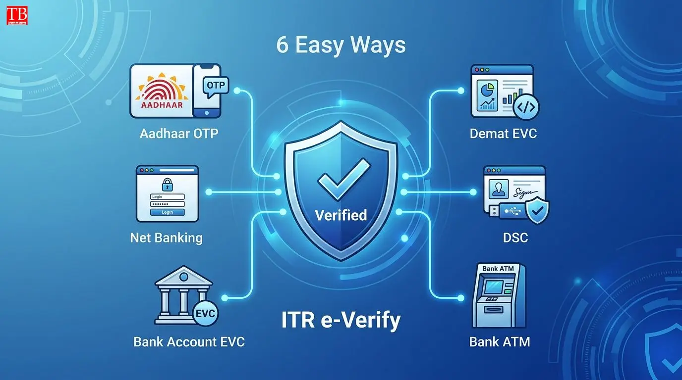 घर बैठे ITR e-Verification करने के 6 आसान तरीके