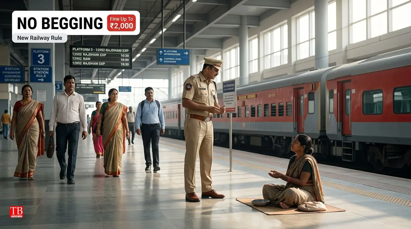 ट्रेन या स्टेशन पर भीख मांगना