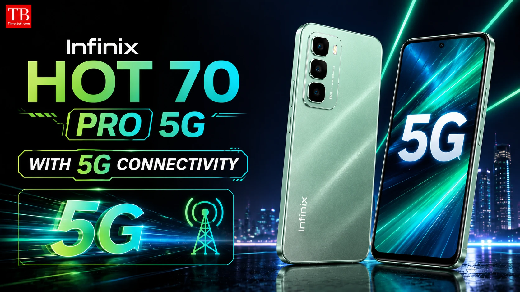 Infinix Hot 70 Pro 5G with 5G connectivity