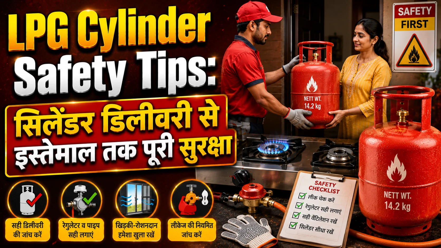 LPG Cylinder Safety Tips: सिलेंडर डिलीवरी से इस्तेमाल तक पूरी&hellip;