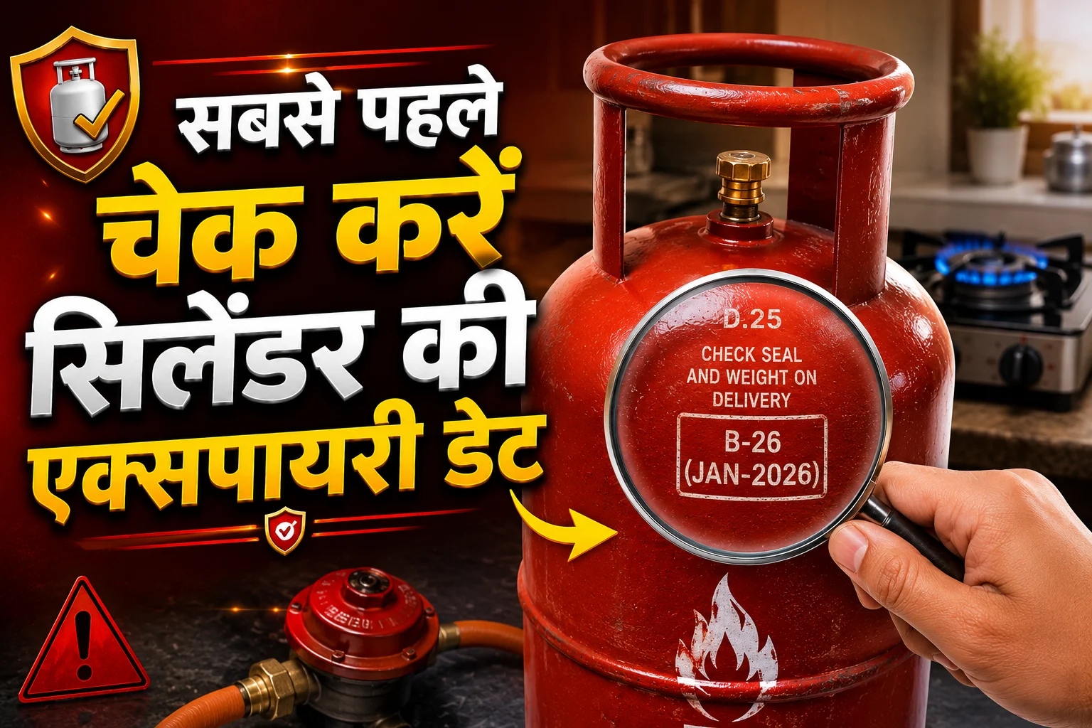 सबसे पहले चेक करें सिलेंडर की एक्सपायरी डेट