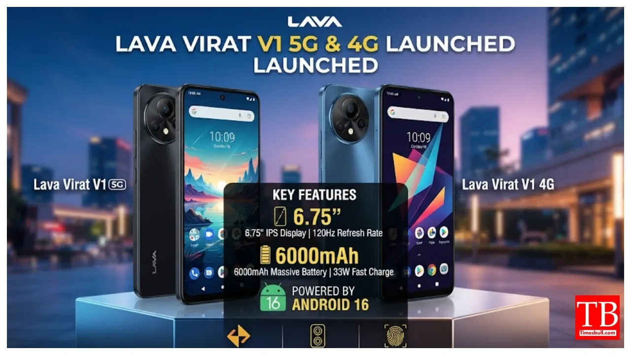 Lava Virat V1 5G Launched in India at ₹12,999 with 6000mAh Battery, Android 16