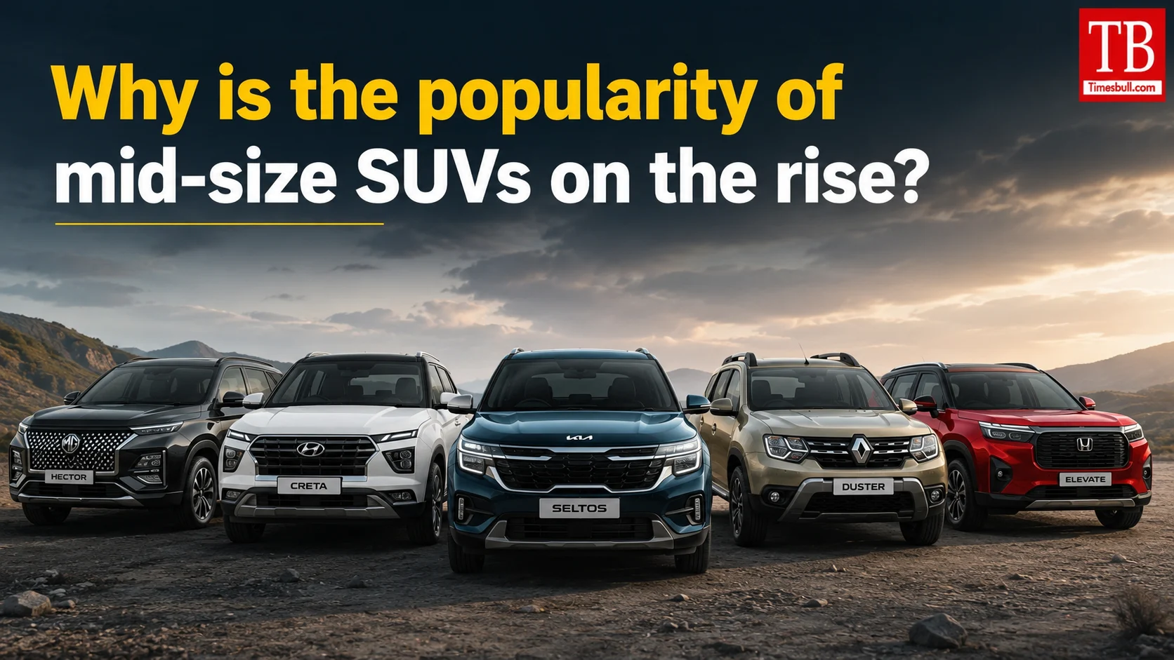 Why is the popularity of mid-size SUVs on the rise?