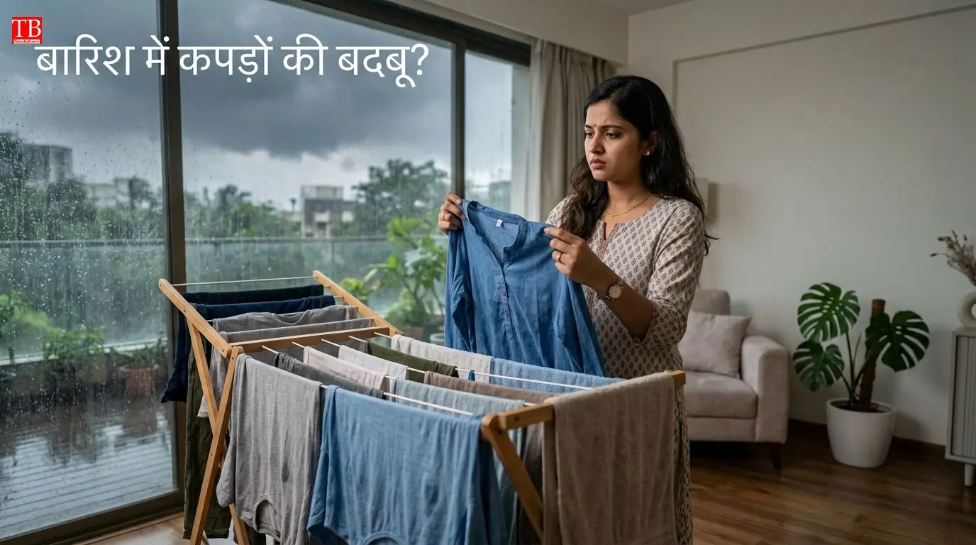 बारिश में कपड़ों की बदबू की समस्या