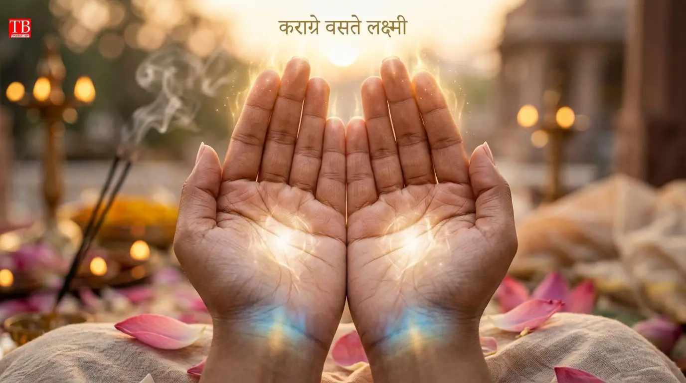 कराग्रे वसते लक्ष्मी: हथेलियों में वास करती हैं देवियां