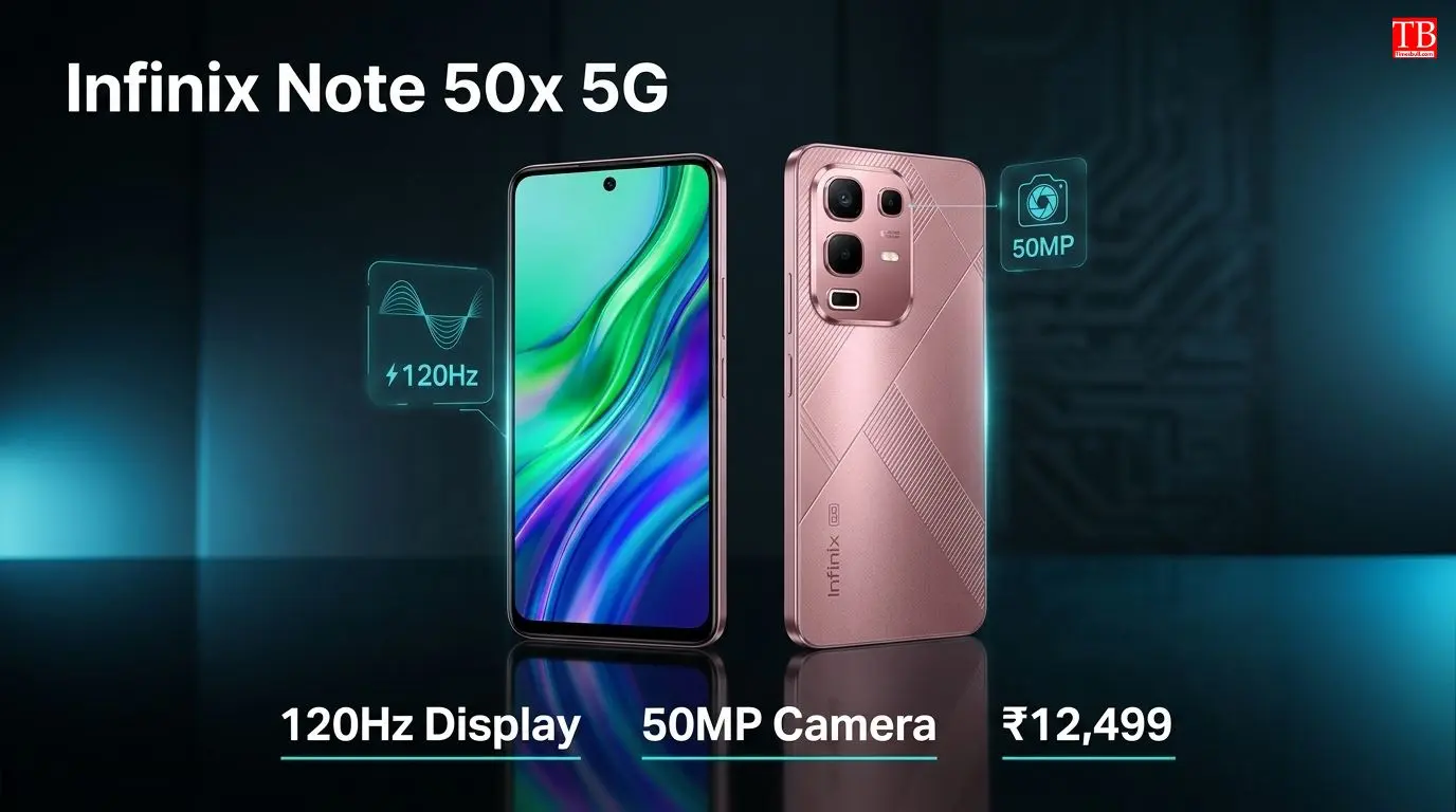 Infinix Note 50x 5G – 120Hz डिस्प्ले और 50MP कैमरा