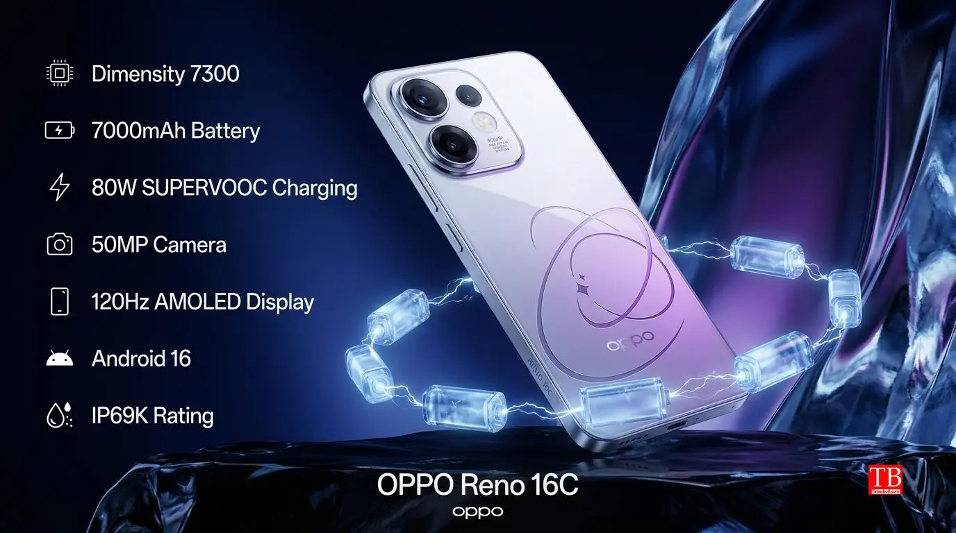 Oppo Reno 16c specifications and features