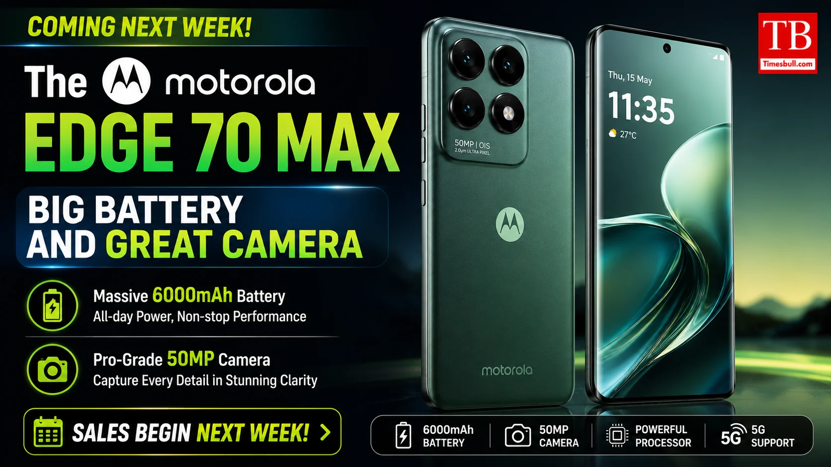 The Motorola Edge 70 Max: Big battery and great camera.
