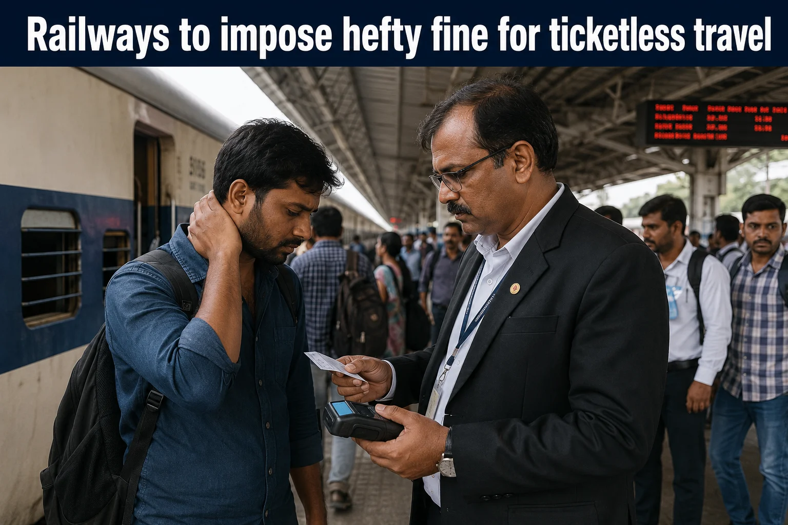 Railways to impose hefty fine for ticketless travel