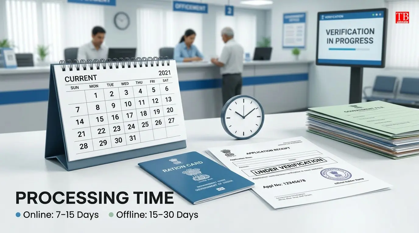 How much time does it take to update ration card?