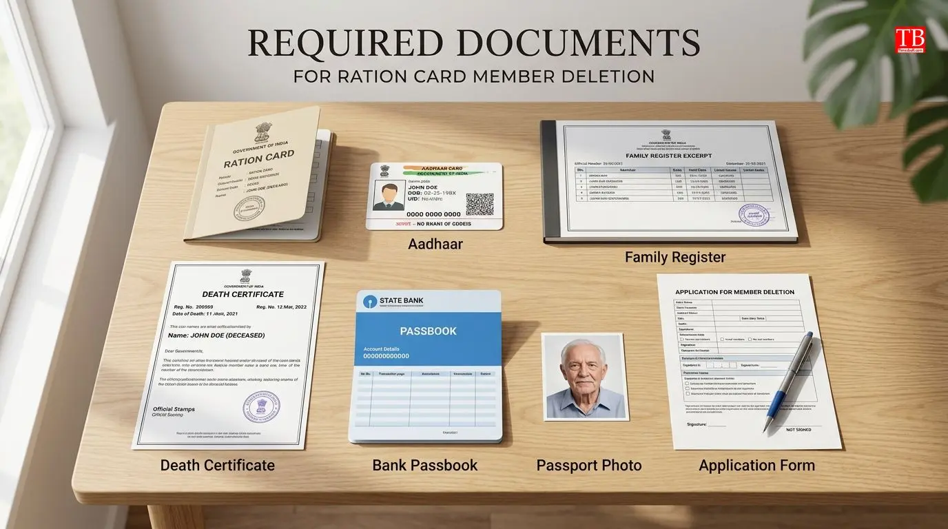 Documents required to update ration card