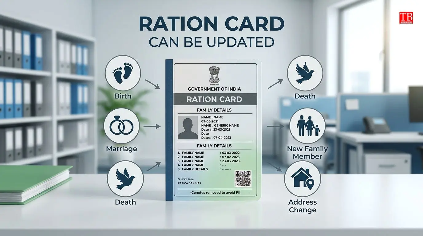 Can the ration card be updated more than once?
