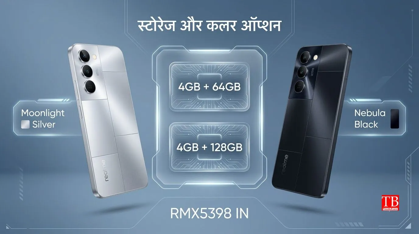 Realme P4s Lite: लीक में मिले स्टोरेज और कलर ऑप्शन