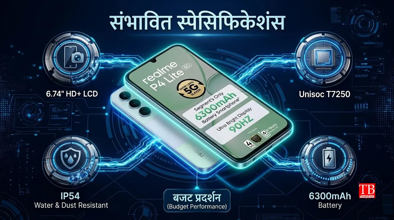 Realme P4s Lite: संभावित स्पेसिफिकेशंस