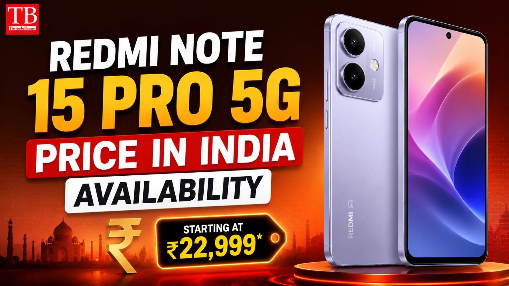 Redmi Note 15 Pro 5G price in India, availability