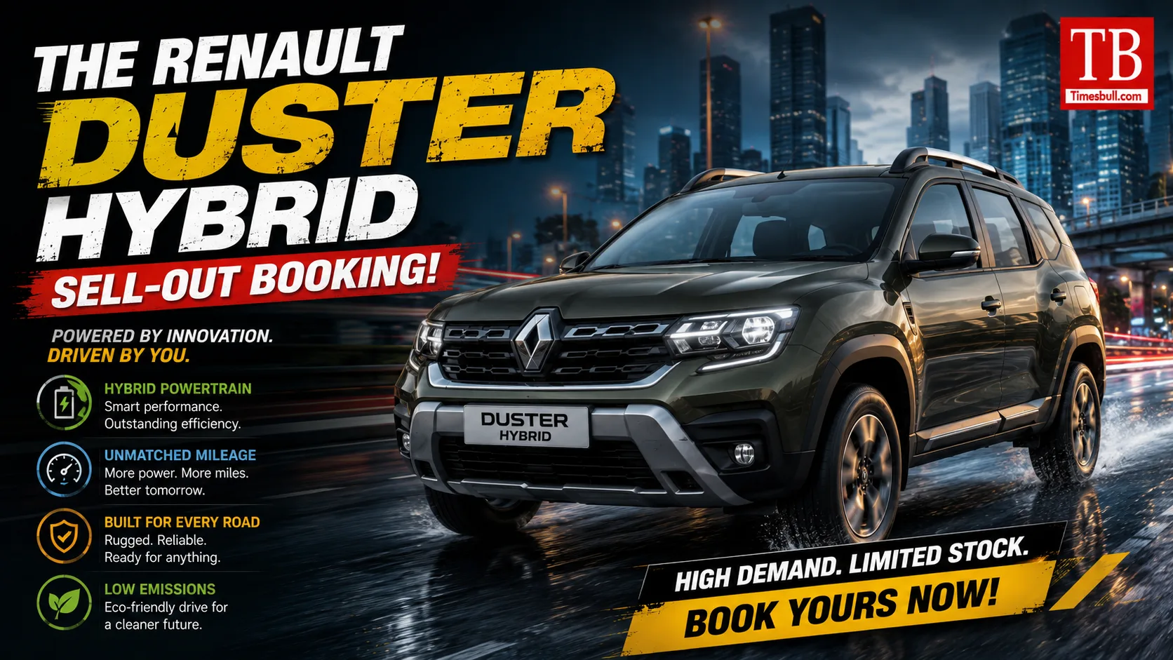 The Renault Duster Hybrid Sell-Out Booking