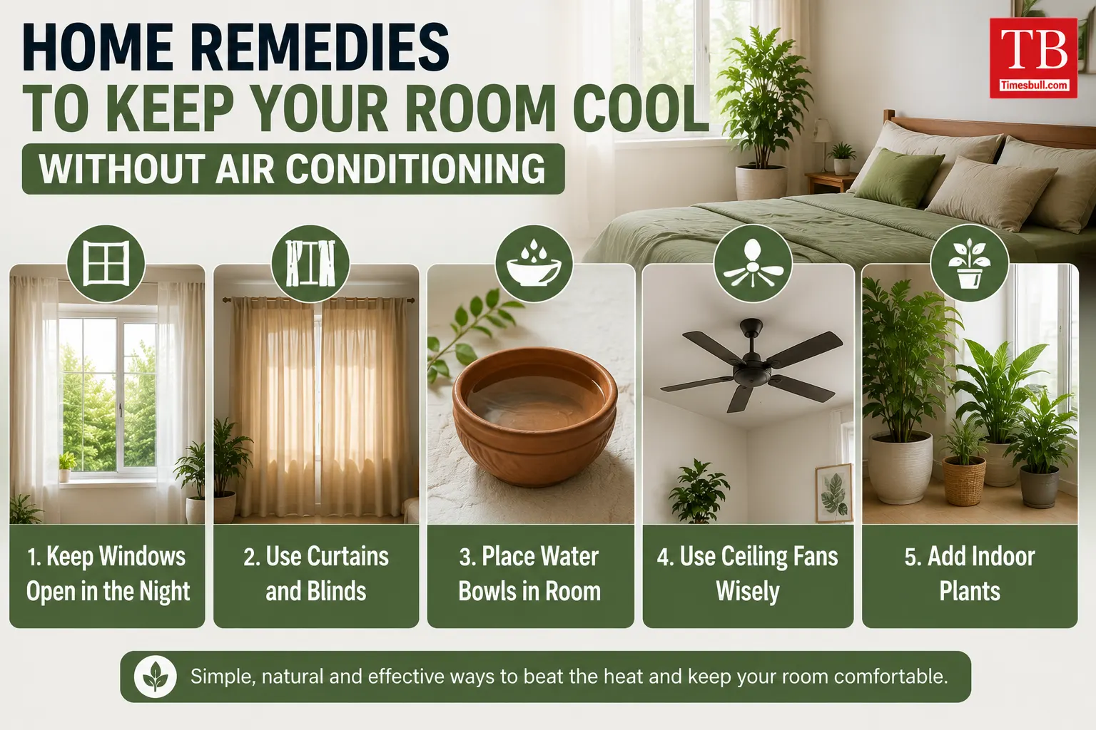 Home Remedies To Keep Your Room Cool Without Air Conditioning